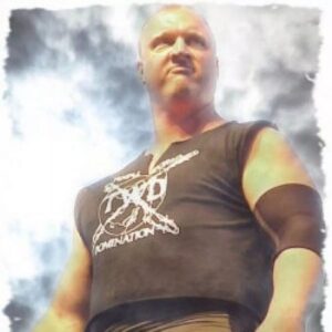 promo photo of former professional wrestler Mike Raybeck in his persona as Maxx Justice